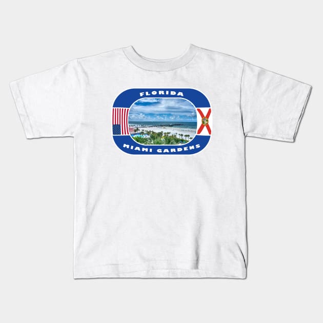Florida, Miami Gardens City, USA Kids T-Shirt by DeluxDesign